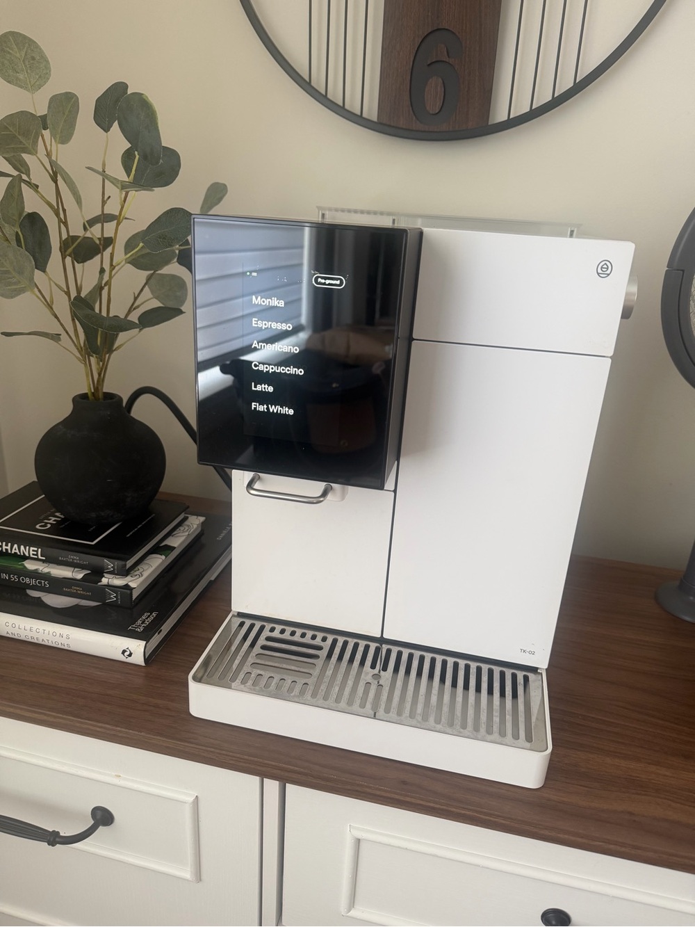 White Automatic Espresso Machine with Touch Display - Terra Kaffe TK-02